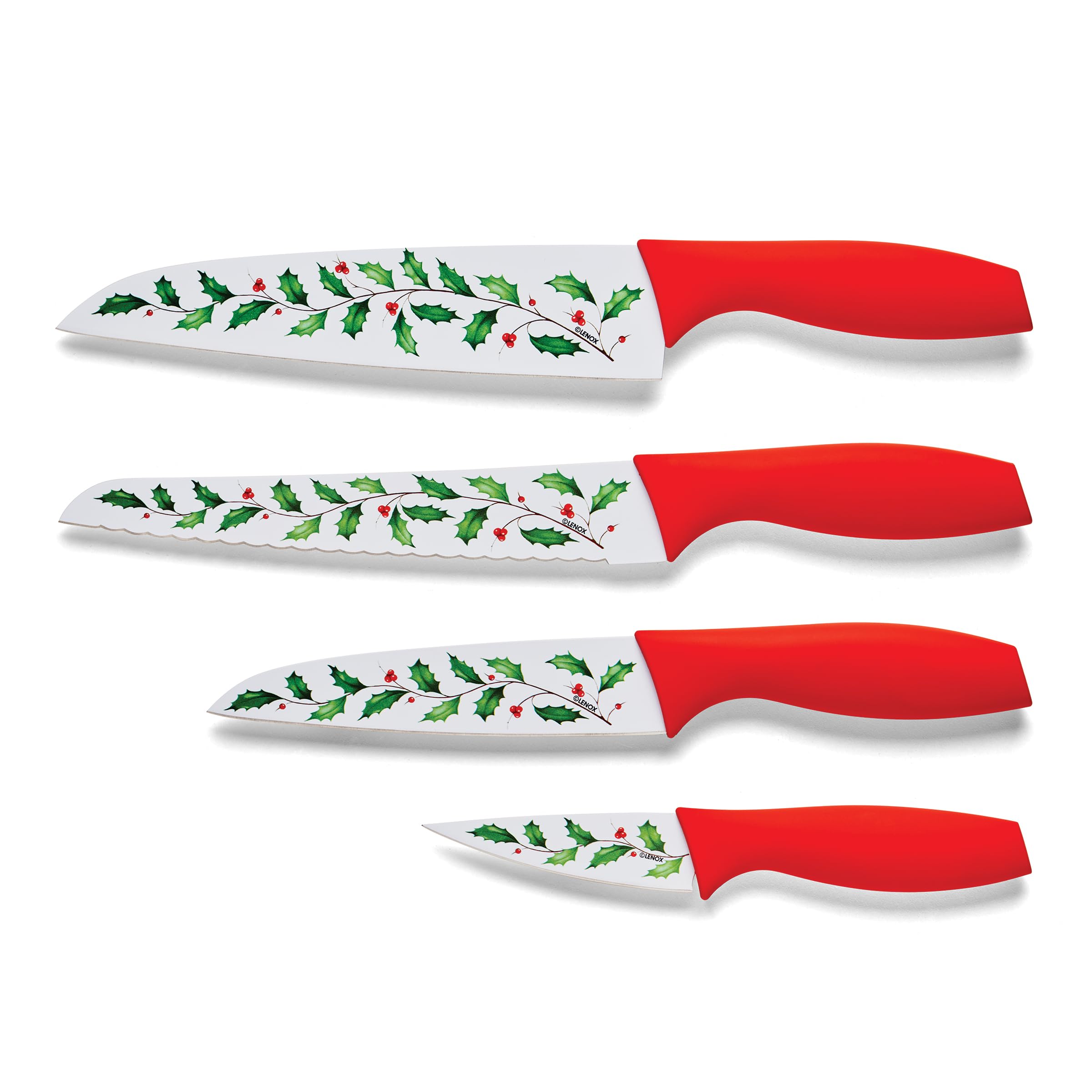 LENOX 895034 Holiday Printed Knives, Set of 4