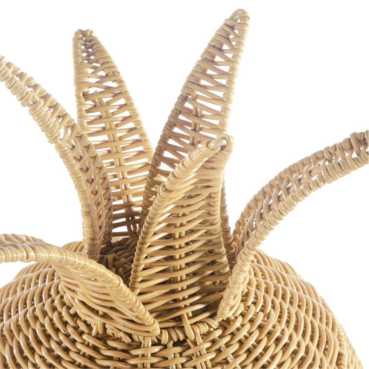 Kaplan Early Learning Pineapple Washable Wicker Floor Basket | Home Decor Organizer | Rattan Woven Fruit-Shaped Storage Bin