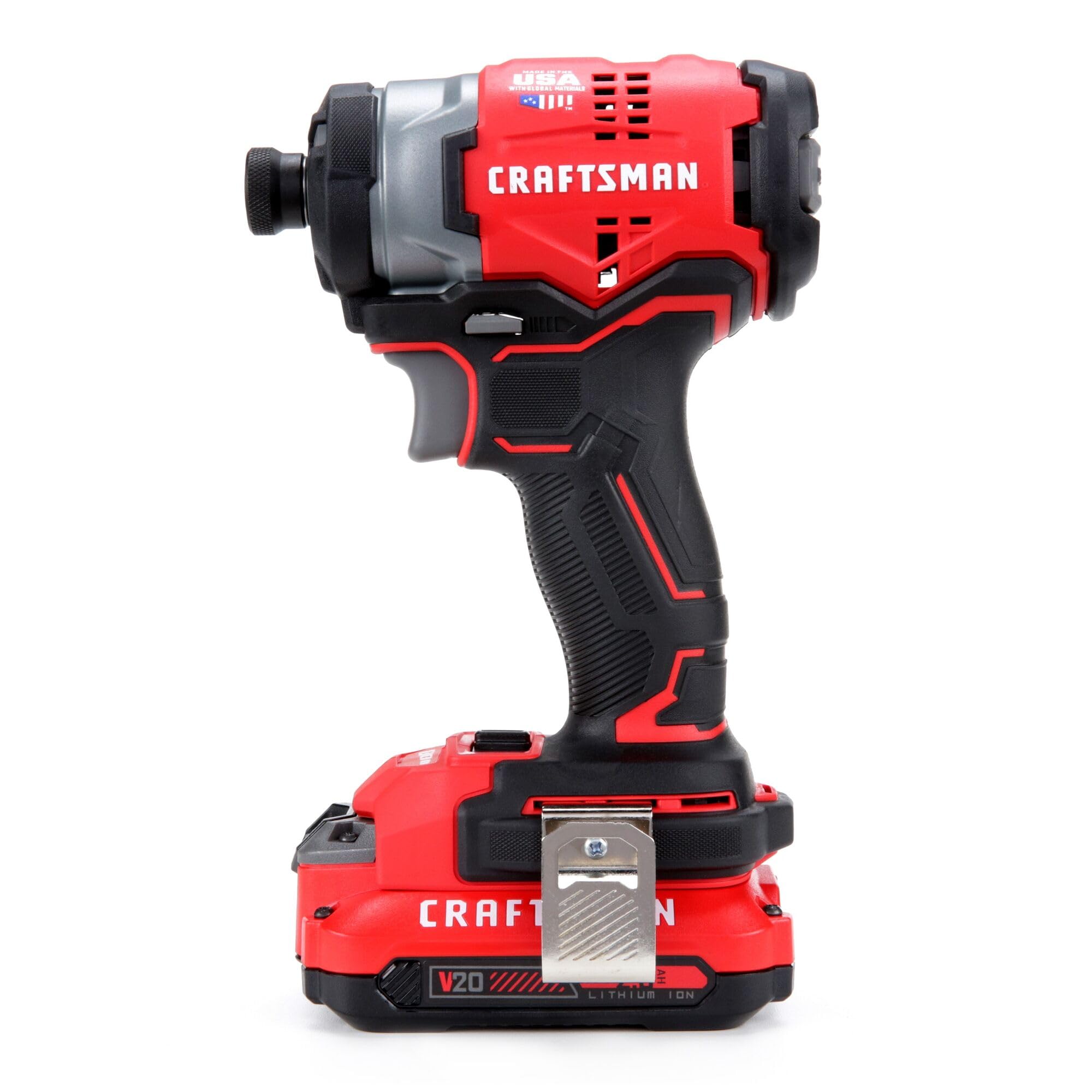 CRAFTSMAN V20 Cordless Hammer Drill and Impact Driver, Power Tool Combo Kit, 2 Batteries and Charger Included (CMCK220D2)