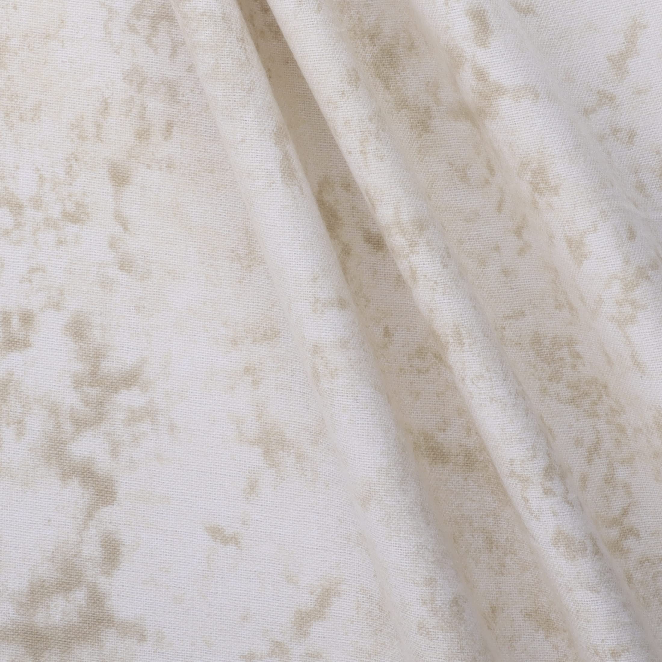 Mook Fabrics Flannel Marble, Ivory 108 Inches