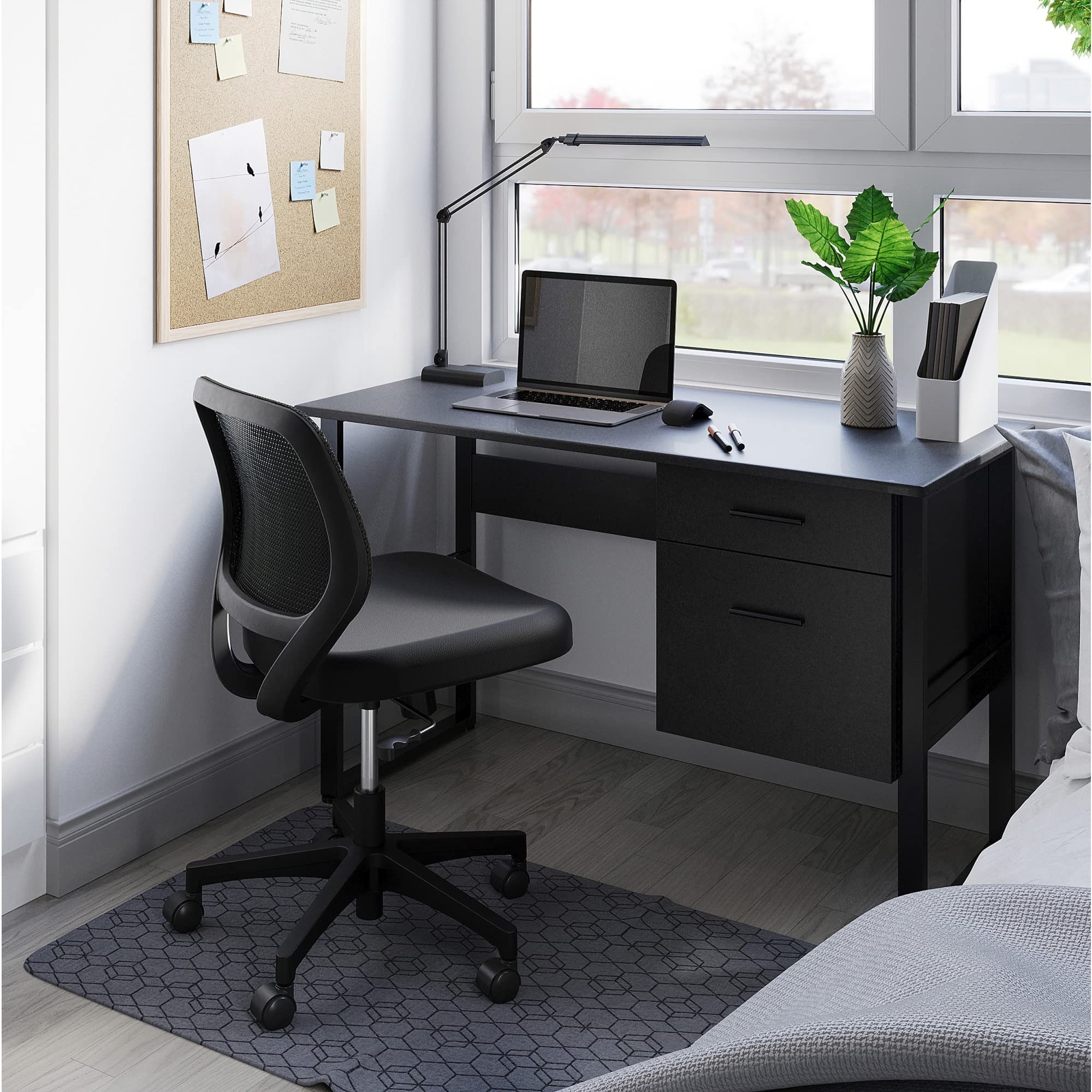 Realspace® Halton 48"W Computer Desk, Black