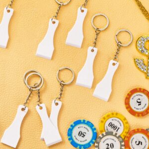 50 Pcs Lottery Scratcher Tool Plastic Scraper Tool Keychain Scoop Shape Lotto Scratcher Keyring Gambler Lucky Gift for Lottery Tickets Stickers Labels Films Sublimation Multifunction