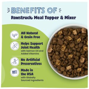 Pawstruck Vet Recommended Air Dried Dog Food Toppers for Picky Eaters - Made in USA with Real Chicken - Premium All Natural Meal Mix-in Kibble Seasoning Enhancer - 8 oz - Packaging May Vary