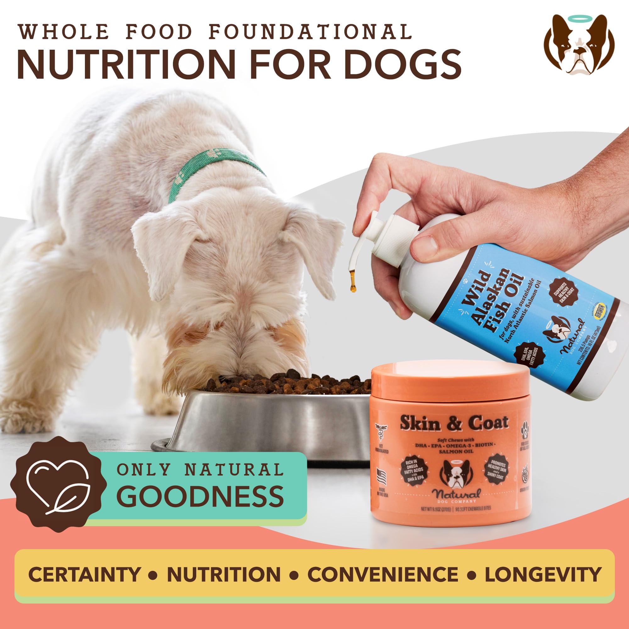 Natural Dog Company Ultimate Dog Health Bundle - Multivitamin, Skin & Coat, Hip and Joint Supplement Chews - Supports Immune System, Reduces Shedding, Enhances Mobility for Dogs of All Ages and Breeds