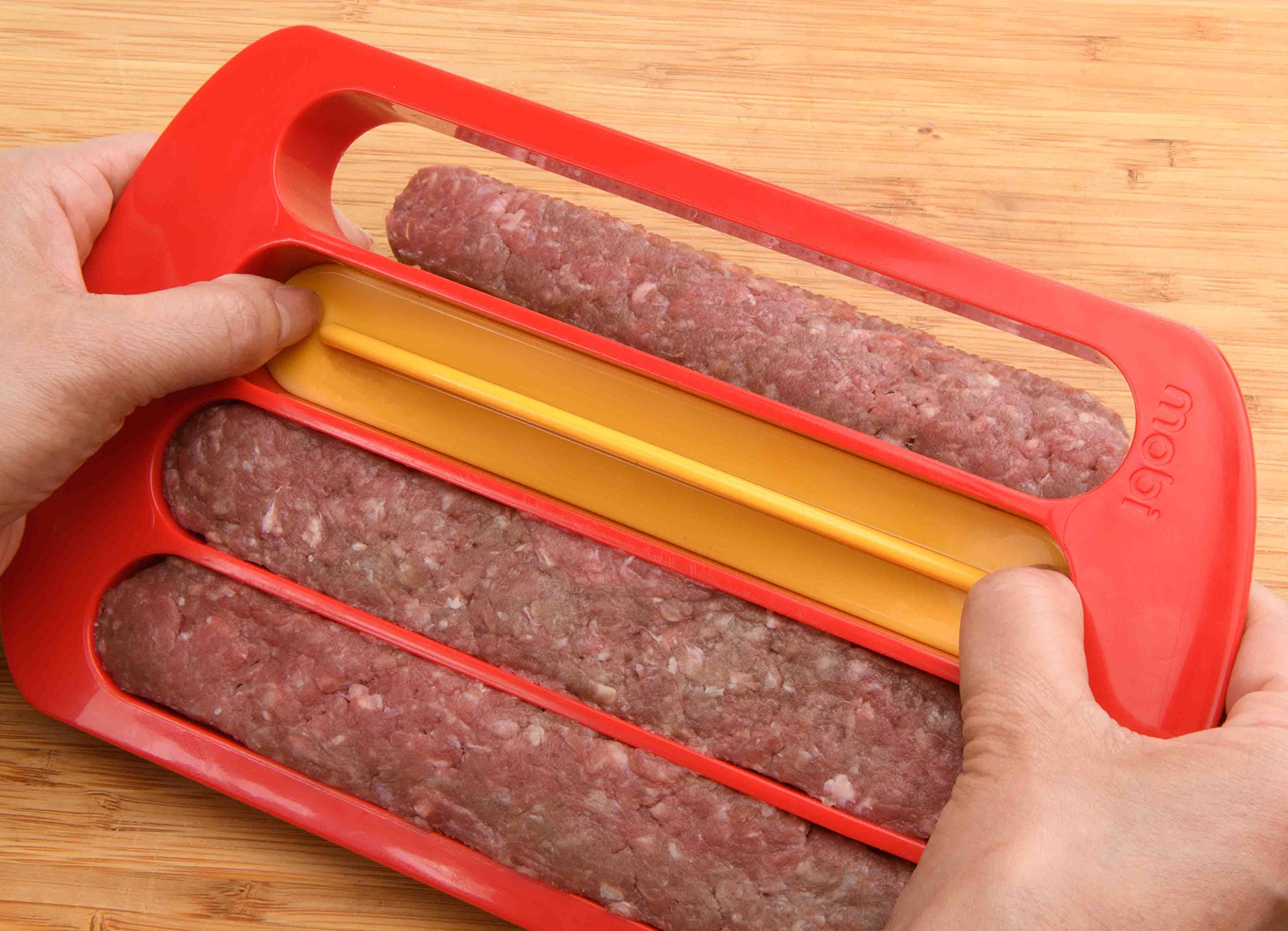 Mobi-The New Cool Way to Eat a Hamburger- Hot Dog Shaped Burger Mold