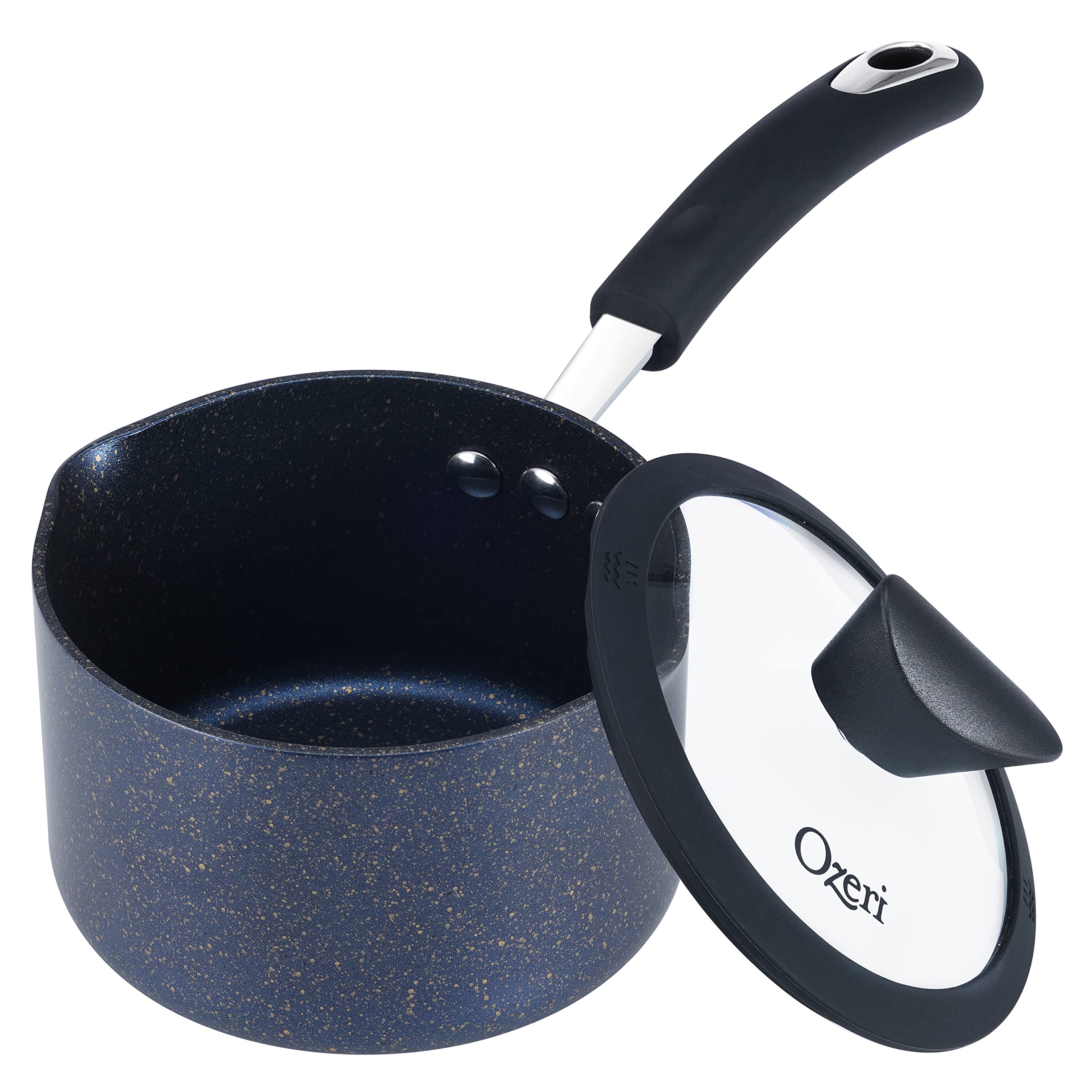 The All-In-One Stone Saucepan and Cooking Pot by Ozeri - 100% APEO, GenX, PFBS, PFOS, PFOA, NMP and NEP-Free German-Made Coating