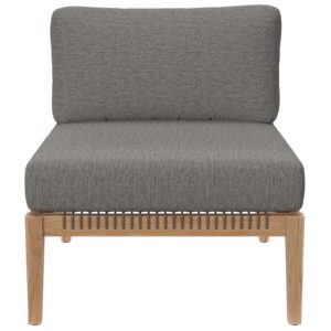 Modway Clearwater Armless Chair, Gray Graphite