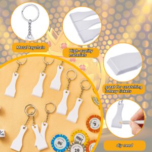 50 Pcs Lottery Scratcher Tool Plastic Scraper Tool Keychain Scoop Shape Lotto Scratcher Keyring Gambler Lucky Gift for Lottery Tickets Stickers Labels Films Sublimation Multifunction