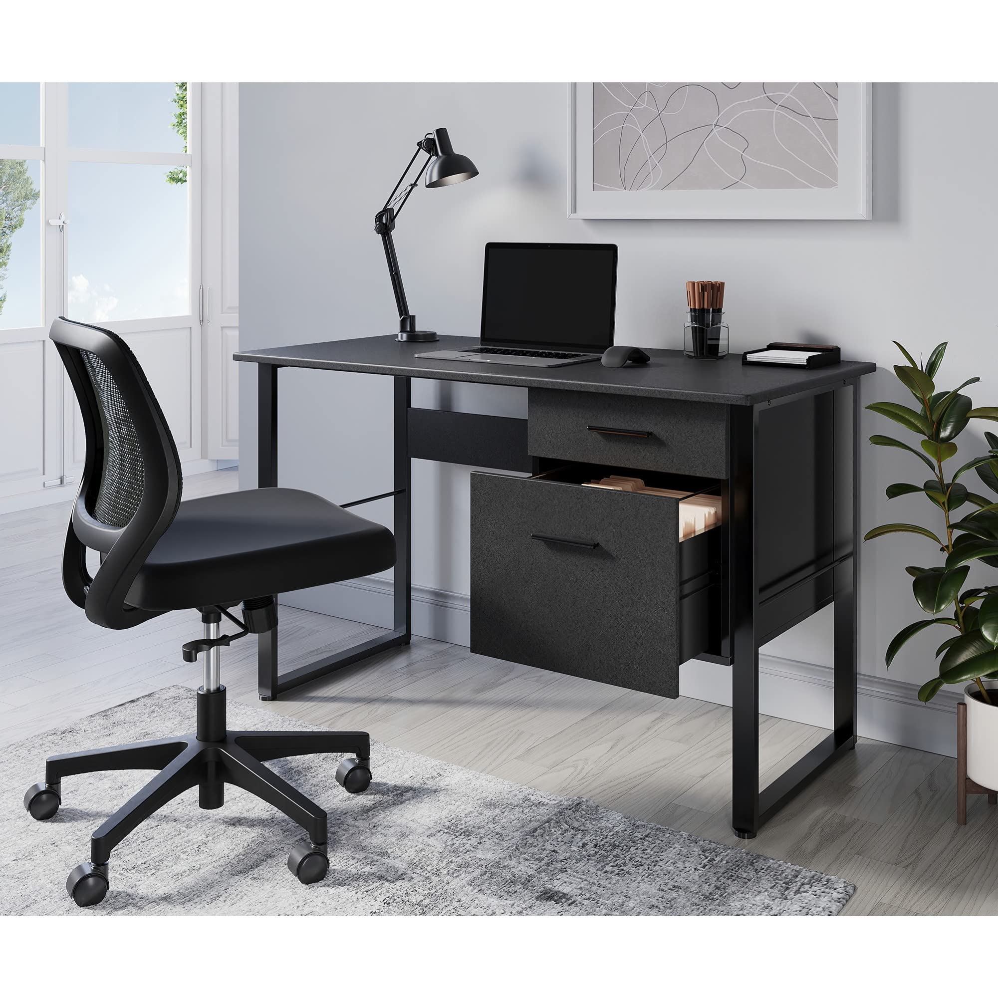 Realspace® Halton 48"W Computer Desk, Black