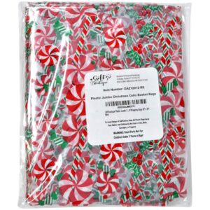 Gift Boutique Plastic Jumbo Christmas Cellophane Basket Bags with Twist Ties Pack of 24 Christmas Cookie Tray Cello Bags for Holiday Goody Party Favor Gift Wrapping Bags 24" x 30"