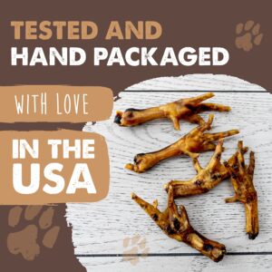 Mighty Paw Naturals Chicken Feet Dog Treats (30 Pack) | 100% Natural Dehydrated Chicken Feet for Dogs. Dried Chicken Feet for Dogs and Pets. Single Ingredient Chews