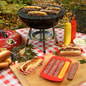 Mobi-The New Cool Way to Eat a Hamburger- Hot Dog Shaped Burger Mold