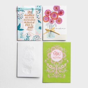 DaySpring - Thank You - 8 Appreciation Greeting Card Assortment with Envelopes (J4526)