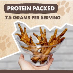 Mighty Paw Naturals Chicken Feet Dog Treats (30 Pack) | 100% Natural Dehydrated Chicken Feet for Dogs. Dried Chicken Feet for Dogs and Pets. Single Ingredient Chews