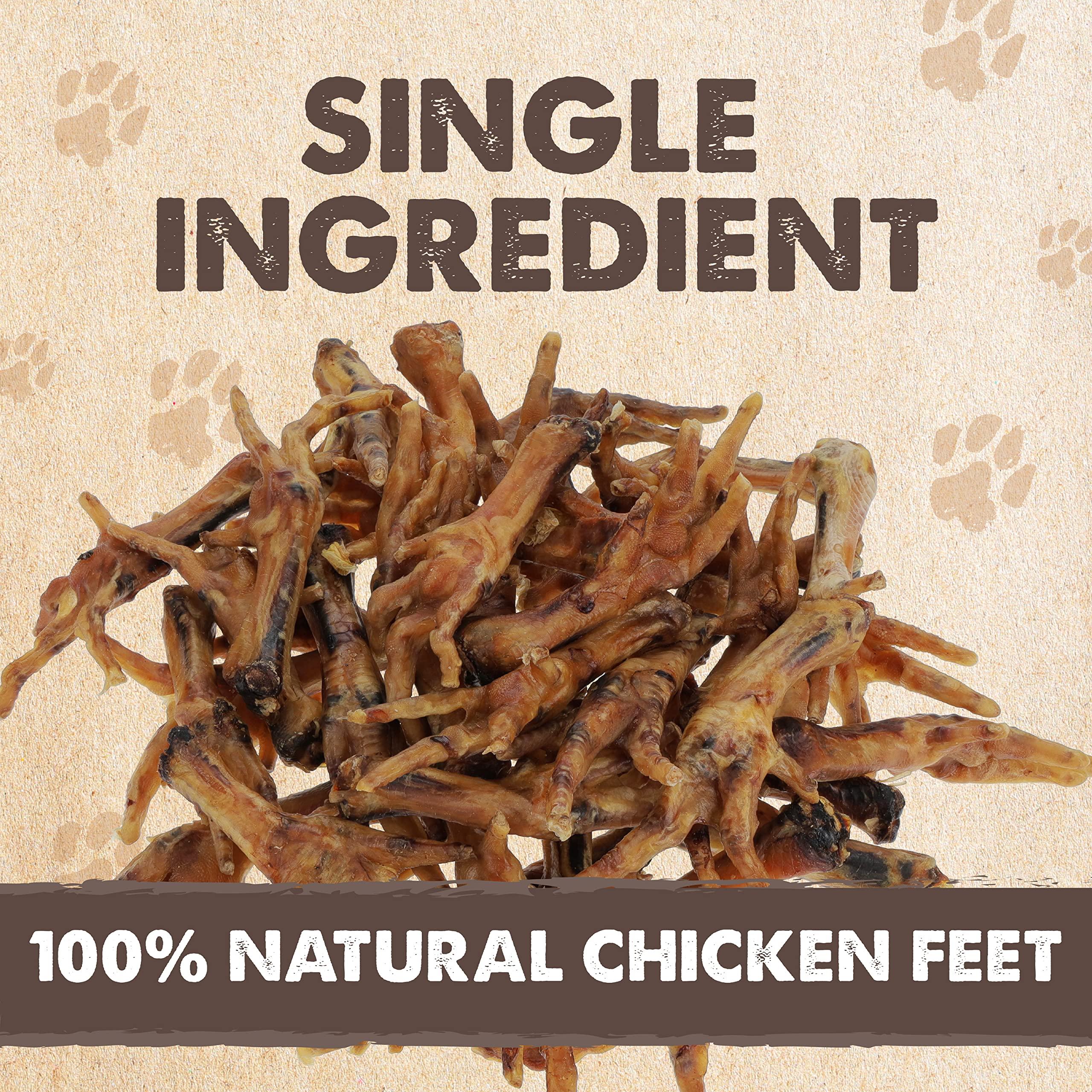 Mighty Paw Naturals Chicken Feet Dog Treats (30 Pack) | 100% Natural Dehydrated Chicken Feet for Dogs. Dried Chicken Feet for Dogs and Pets. Single Ingredient Chews