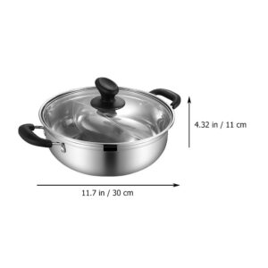 Hot Pot Household Induction Gas Cooking Pot Lid Kitchenware Shabu Shabu Stews Dishwasher Safe