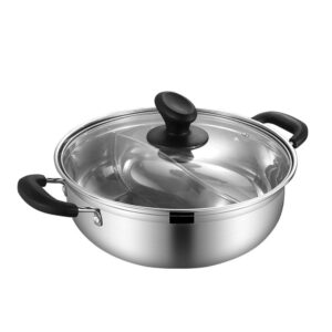 Hot Pot Household Induction Gas Cooking Pot Lid Kitchenware Shabu Shabu Stews Dishwasher Safe