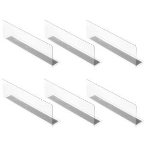 POPETPOP Cabinet Shelf Magnetic Shelf Dividers - L-Shaped Clear Closet Shelf Organizer Goods Separator for Storage and Organization 20cm Tote Purse