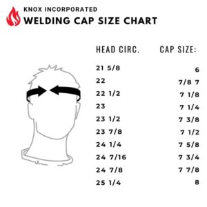 Knox Welding Caps for Men 7 5/8, 8 Panel Welder's Cap, Double Stitched, Cotton Duck Canvas, Deep Crown Design for Safety & Protection, Welder Caps (Black 7-5/8)