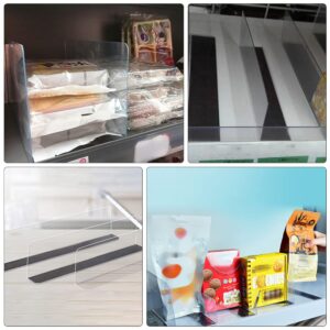 POPETPOP Cabinet Shelf Magnetic Shelf Dividers - L-Shaped Clear Closet Shelf Organizer Goods Separator for Storage and Organization 20cm Tote Purse