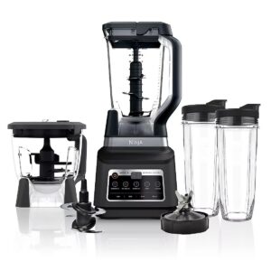 Ninja BN805A Pro Plus Kitchen System, 1400W, 5-in-1: Smoothies, Chop, Dough, Auto IQ, 72oz Blender Pitcher, 64oz Processor Bowl, 2x32oz Cups, Black