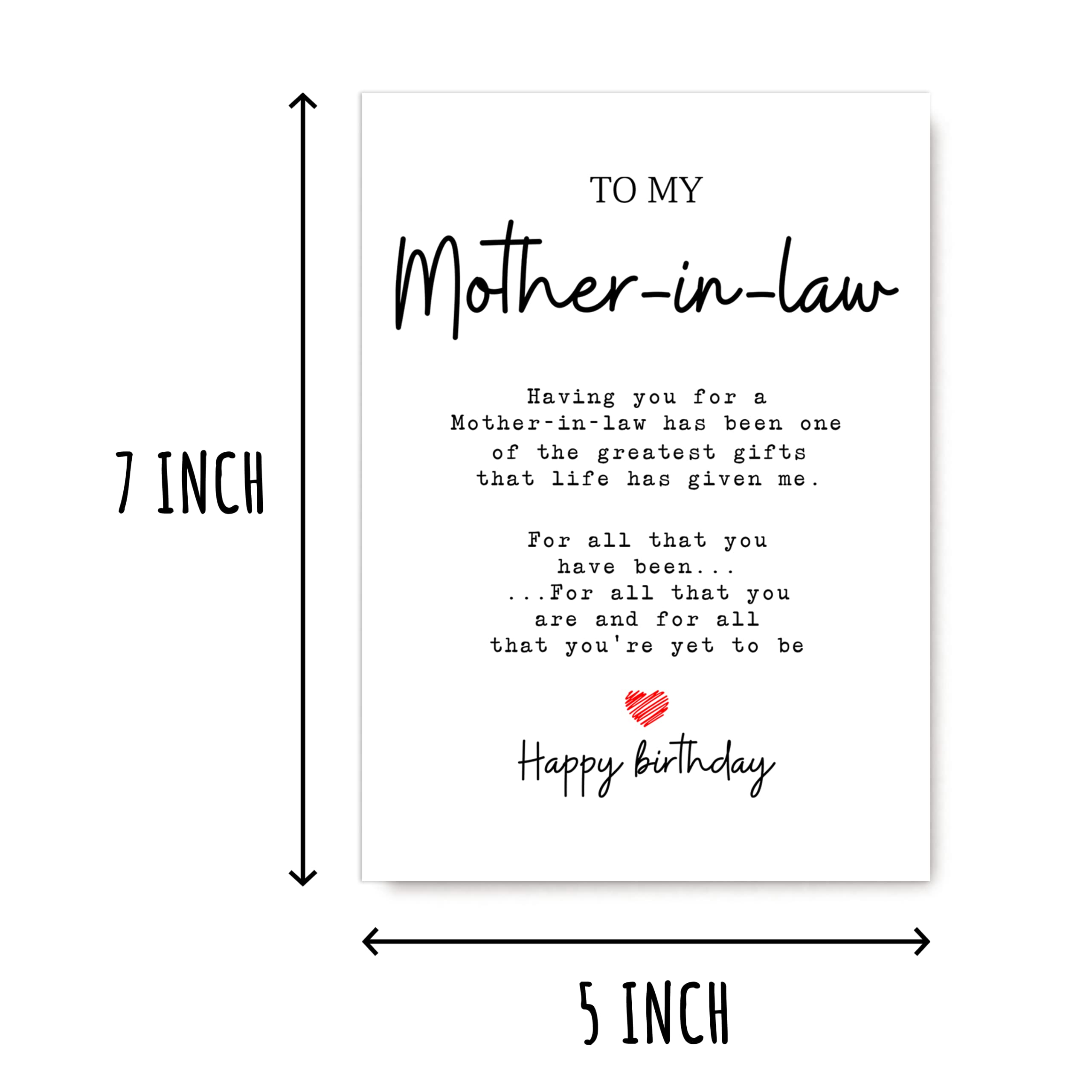 To My Mother-In-Law - Mother-In-Law Birthday Card - Mother-In-Law Is The Greatest Gifts In My Life - Birthday Card For Mother-In-Law - Gift For Mother-In-Law Card