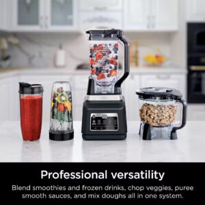 Ninja BN805A Pro Plus Kitchen System, 1400W, 5-in-1: Smoothies, Chop, Dough, Auto IQ, 72oz Blender Pitcher, 64oz Processor Bowl, 2x32oz Cups, Black