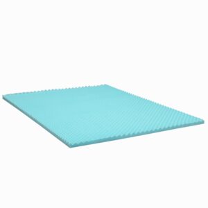 Beautyrest Cool Wave Convoluted Pressure-Relieving Memory Foam Mattress Topper, California King, 2-Inch, Blue