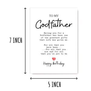 To My Godfather - Godfather Birthday Card - Godfather Is The Greatest Gifts In My Life - Birthday Card For Godfather - Gift For Godfather Card