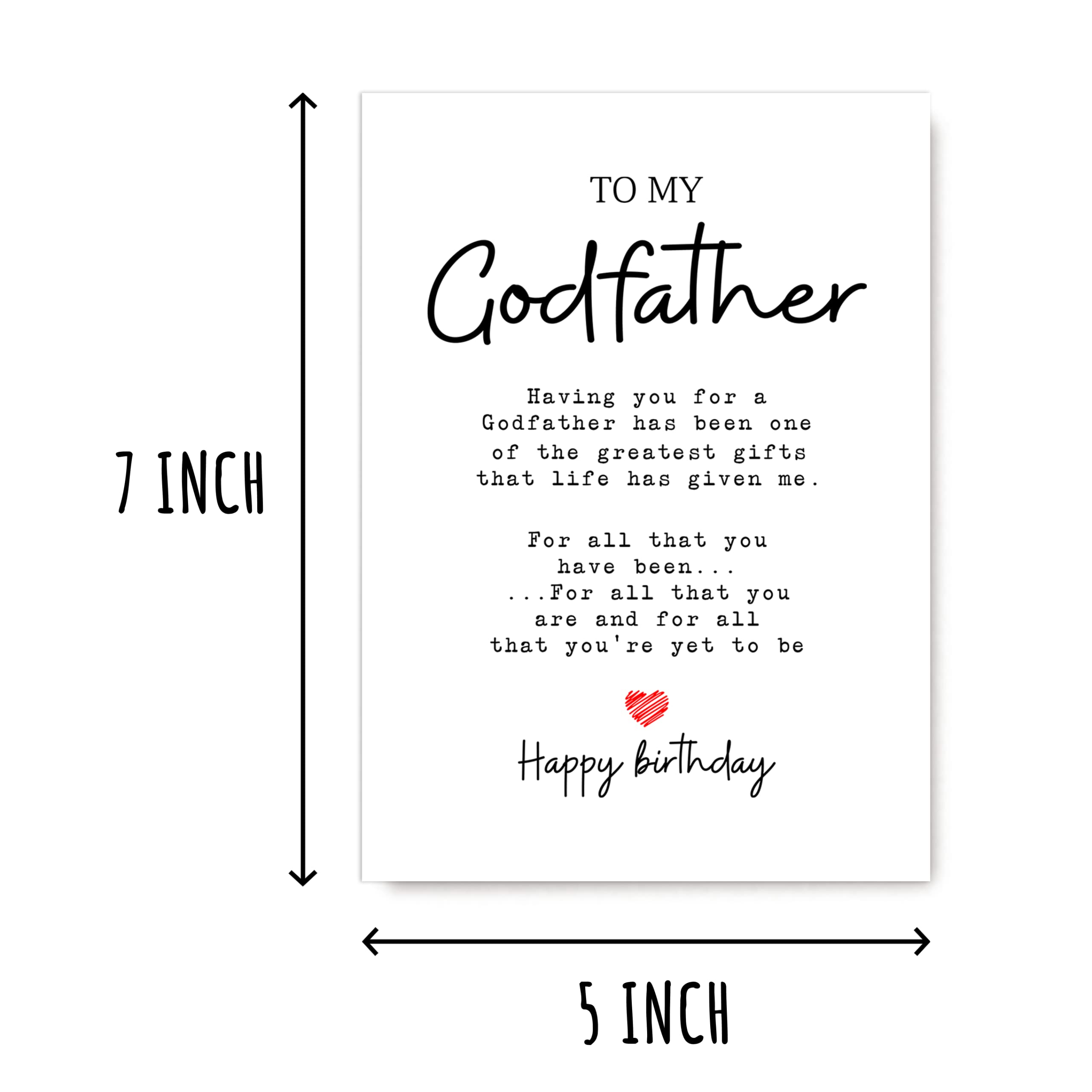 To My Godfather - Godfather Birthday Card - Godfather Is The Greatest Gifts In My Life - Birthday Card For Godfather - Gift For Godfather Card