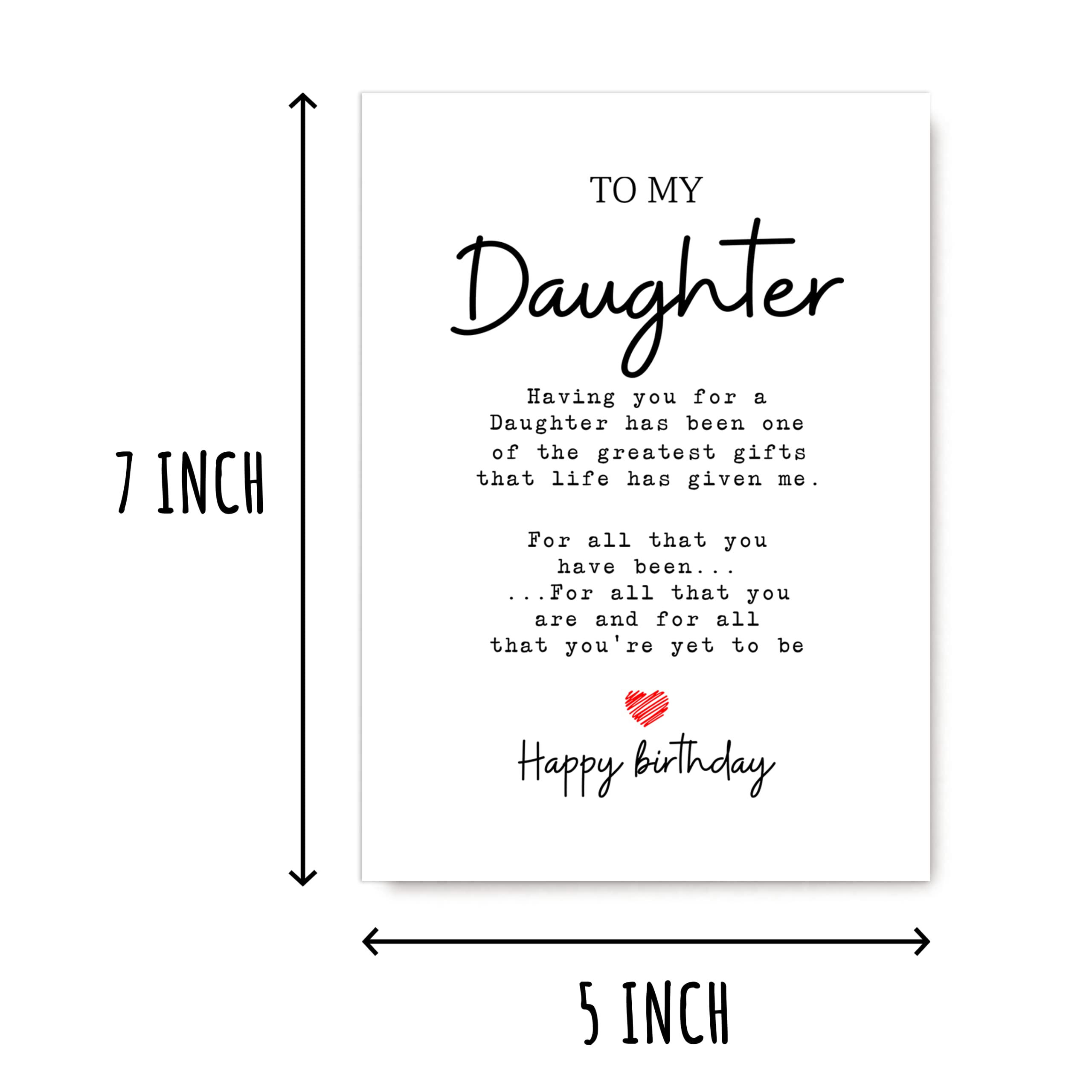 To My Daughter - Daughter Birthday Card - Daughter Is The Greatest Gifts In My Life - Birthday Card For Daughter - Gift For Daughter Card- Christmas Gifts For Daughter