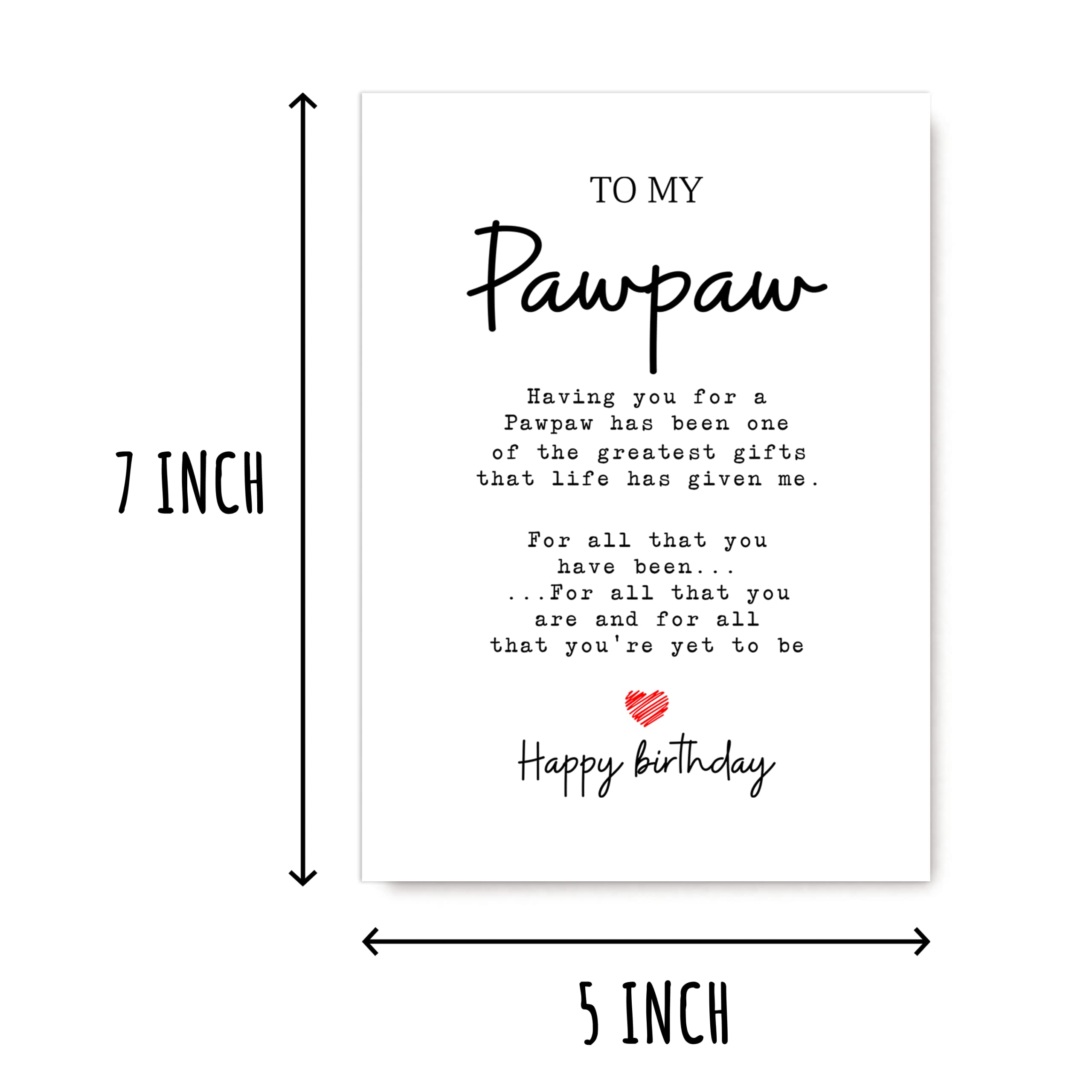 To My Pawpaw - Pawpaw Birthday Card - Pawpaw Is The Greatest Gifts In My Life - Birthday Card For Pawpaw - Gift For Pawpaw Card- Christmas Gifts For Pawpaw