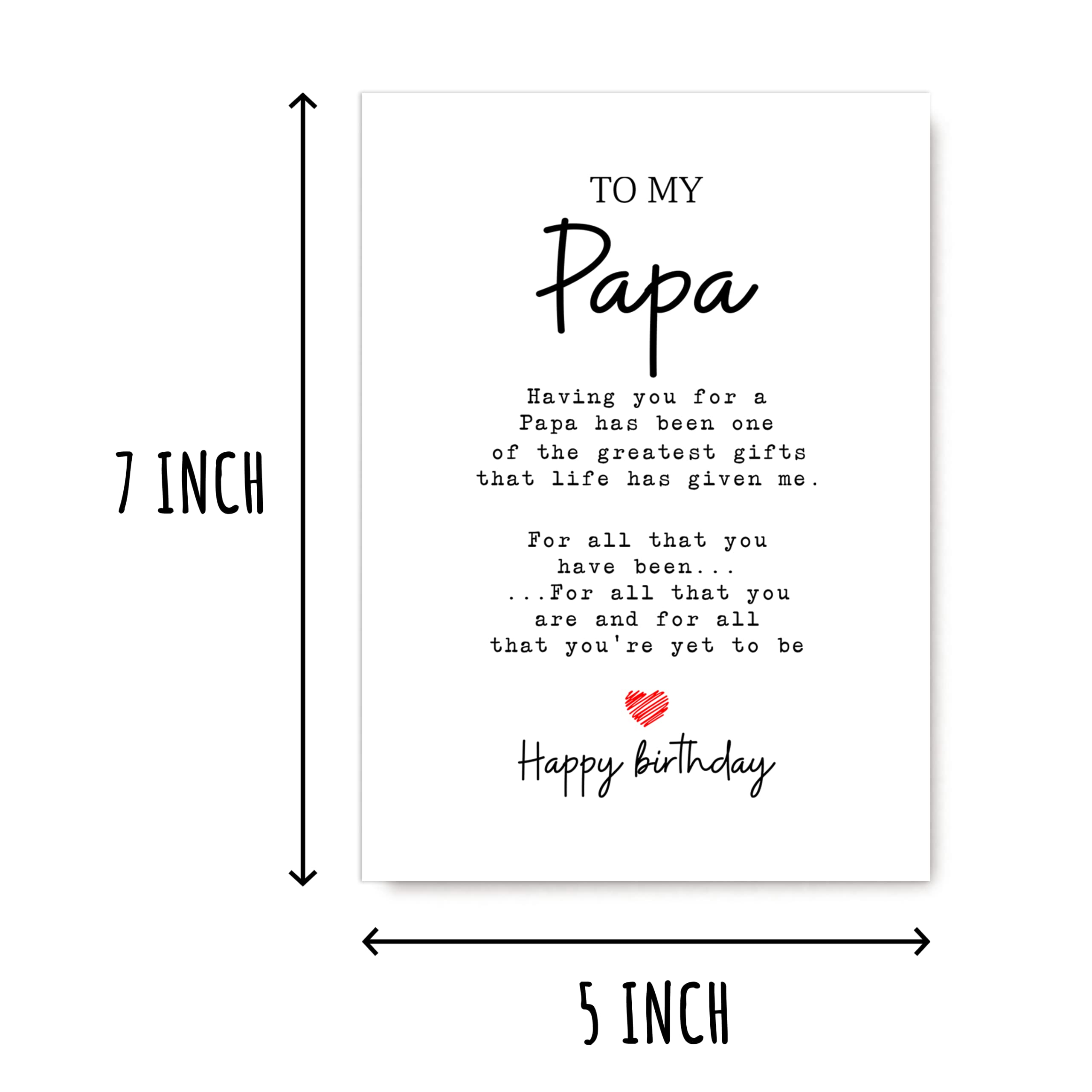 To My Papa - Papa Birthday Card - Papa Is The Greatest Gifts In My Life - Birthday Card For Papa - Gift For Papa Card- Christmas Gifts For Papa