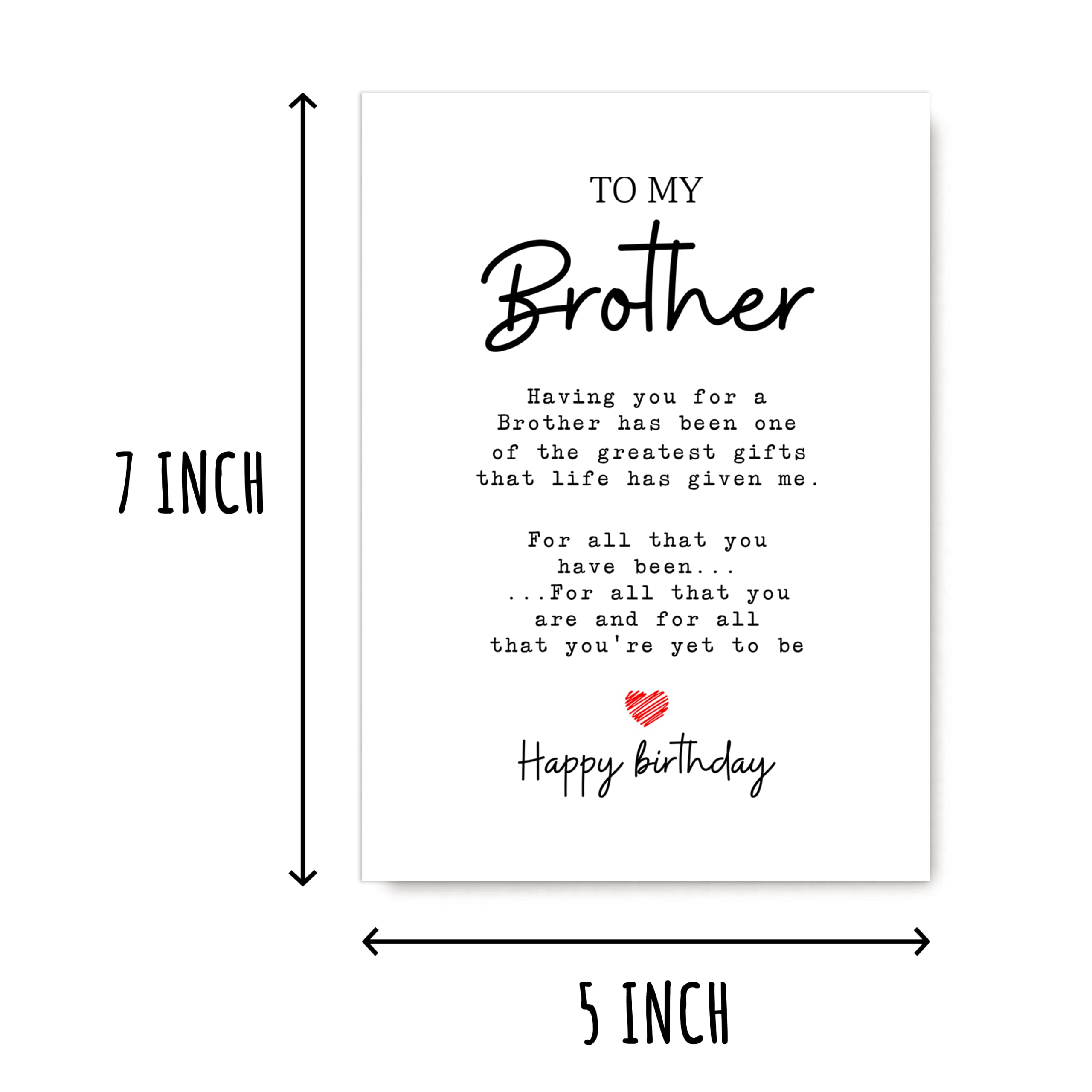 To My Brother - Brother Birthday Card - Brother Is The Greatest Gifts In My Life - Birthday Card For Brother - Gift For Brother Card- Christmas Gifts For Brother