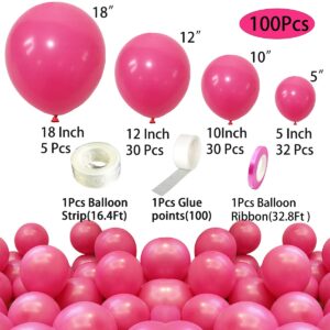 100Pcs Orange Party Latex Balloons - 18"+12"+10"+5" Ballons Balloon Arch Kit as Birthday Party Balloons Gender Reveal Balloons Baby Shower Balloons Wedding Anniversary Bridal Shower Party Decorations