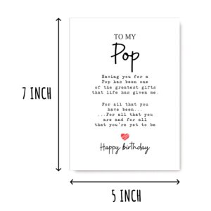 To My Pop - Pop Birthday Card - Pop Is The Greatest Gifts In My Life - Birthday Card For Pop - Gift For Pop Card- Christmas Gifts For Pop