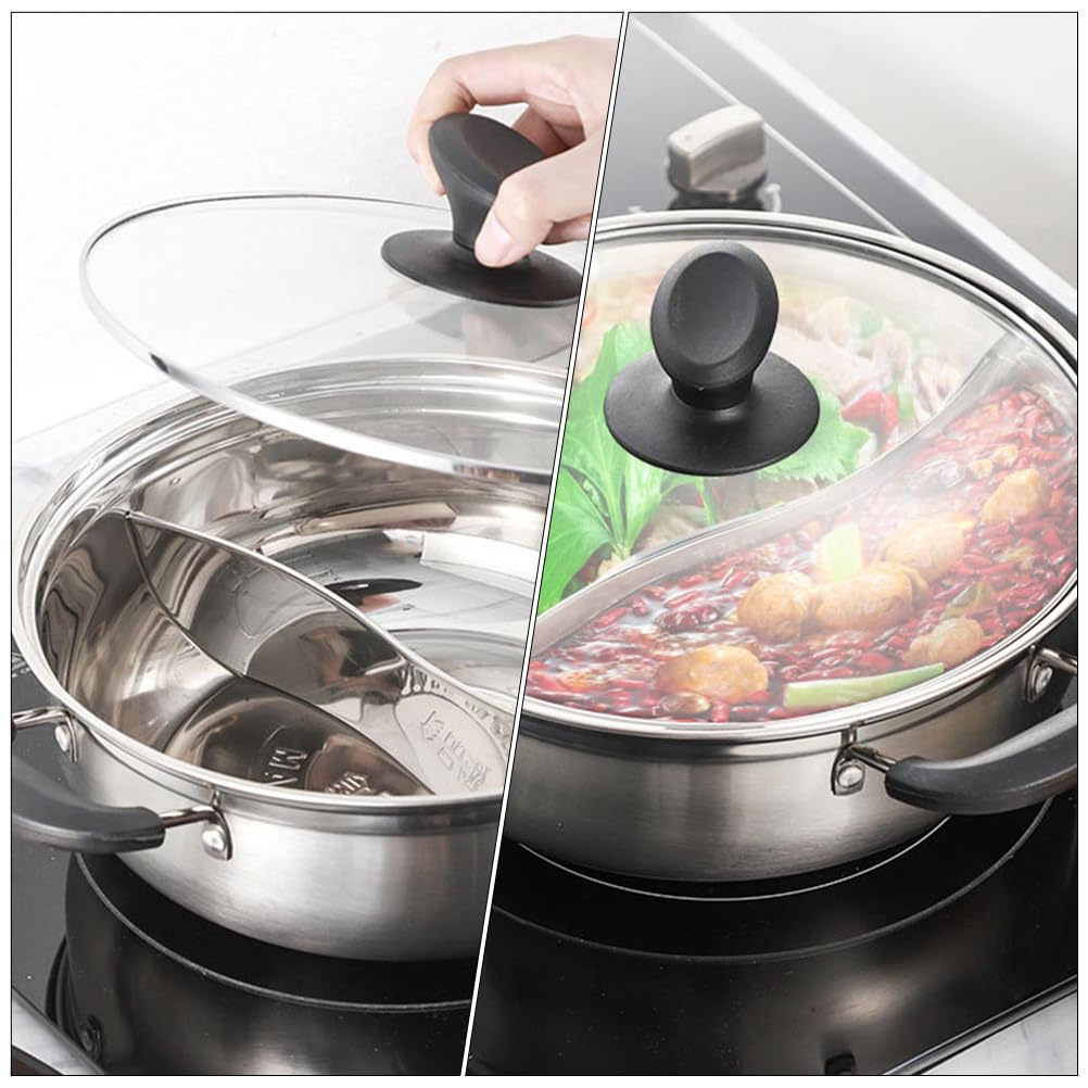 Hot Pot Household Induction Gas Cooking Pot Lid Kitchenware Shabu Shabu Stews Dishwasher Safe