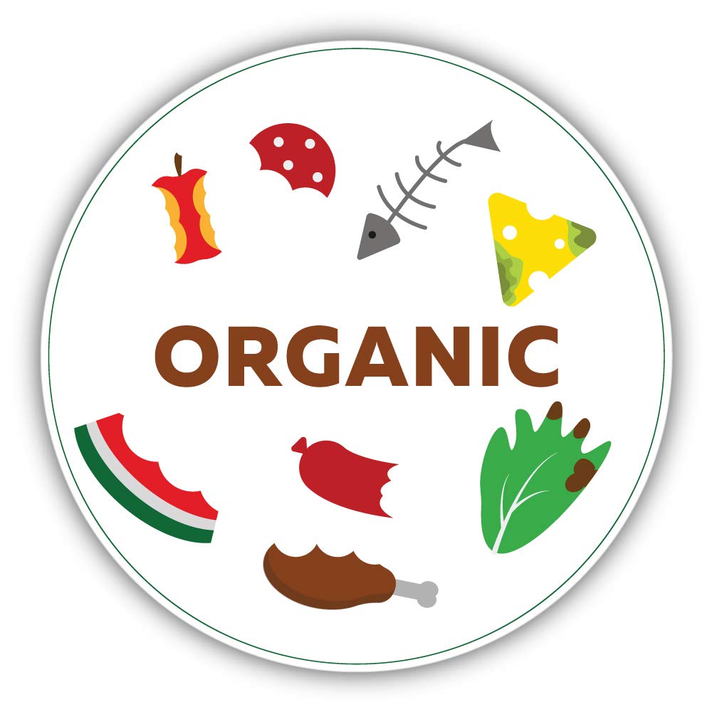 Organic Trash Can Recycle Compost Kitchen Recycling Vinyl Sticker Decal