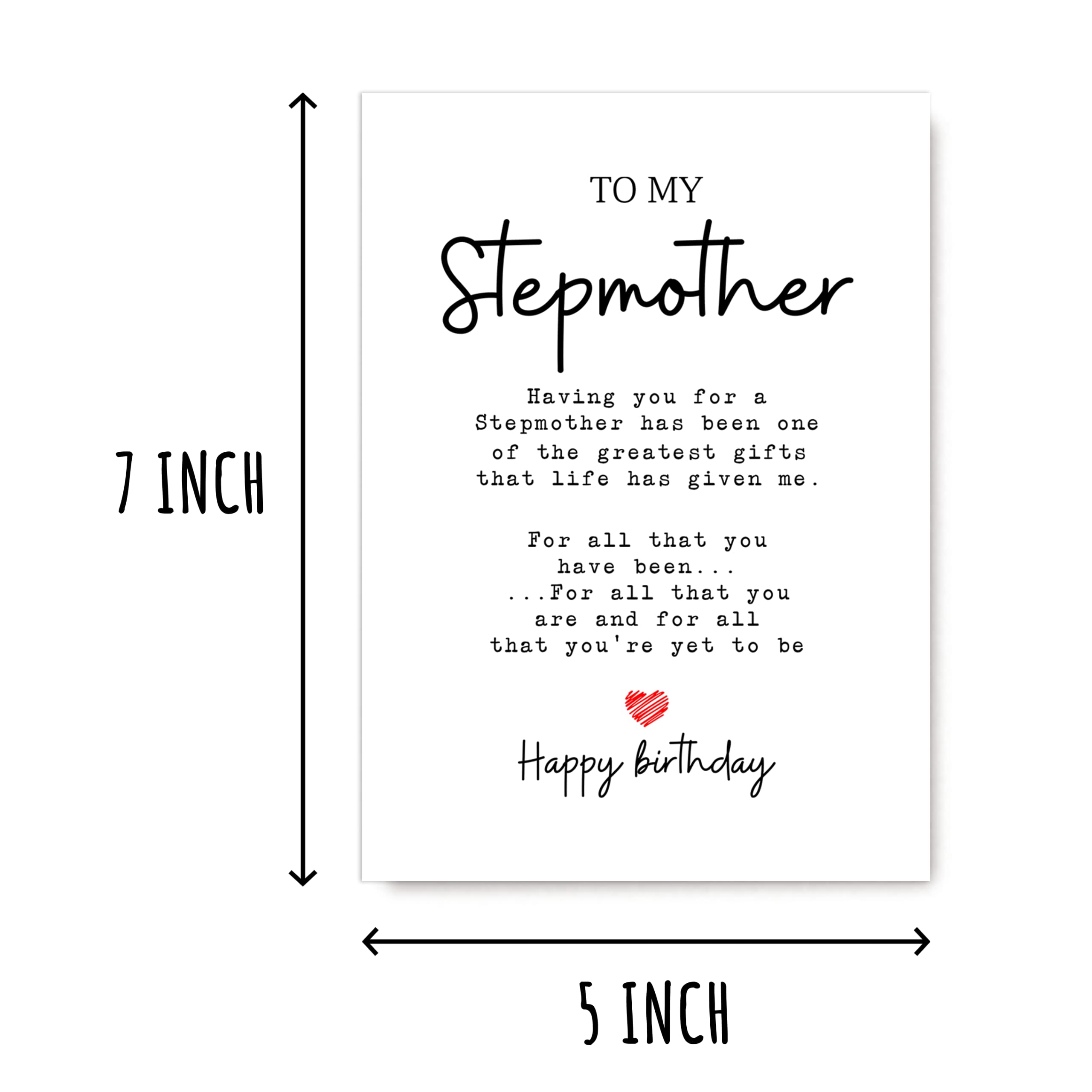 To My Stepmother - Stepmother Birthday Card - Stepmother Is The Greatest Gifts In My Life - Birthday Card For Stepmother - Gift For Stepmother Card