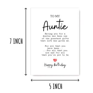 To My Auntie - Auntie Birthday Card - Auntie Is The Greatest Gifts In My Life - Birthday Card For Auntie - Gift For Auntie Card- Christmas Gifts For Auntie