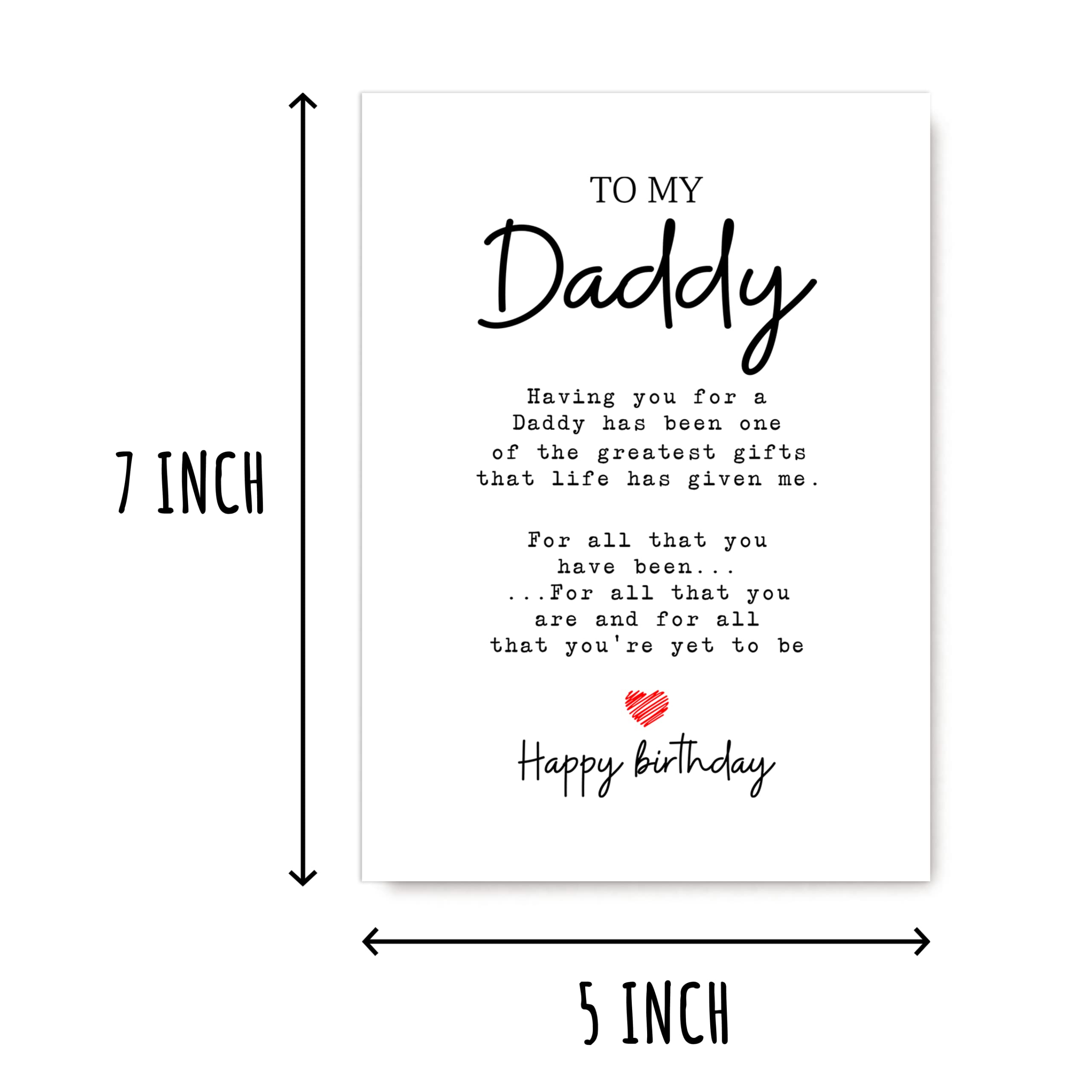 To My Daddy - Daddy Birthday Card - Daddy Is The Greatest Gifts In My Life - Birthday Card For Daddy - Gift For Daddy Card- Christmas Gifts For Daddy