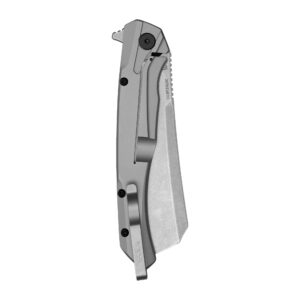 Kershaw Strata Cleaver Pocket Knife, D2 Steel, 4 inch Blade, Stonewashed Finish, Pocketclip