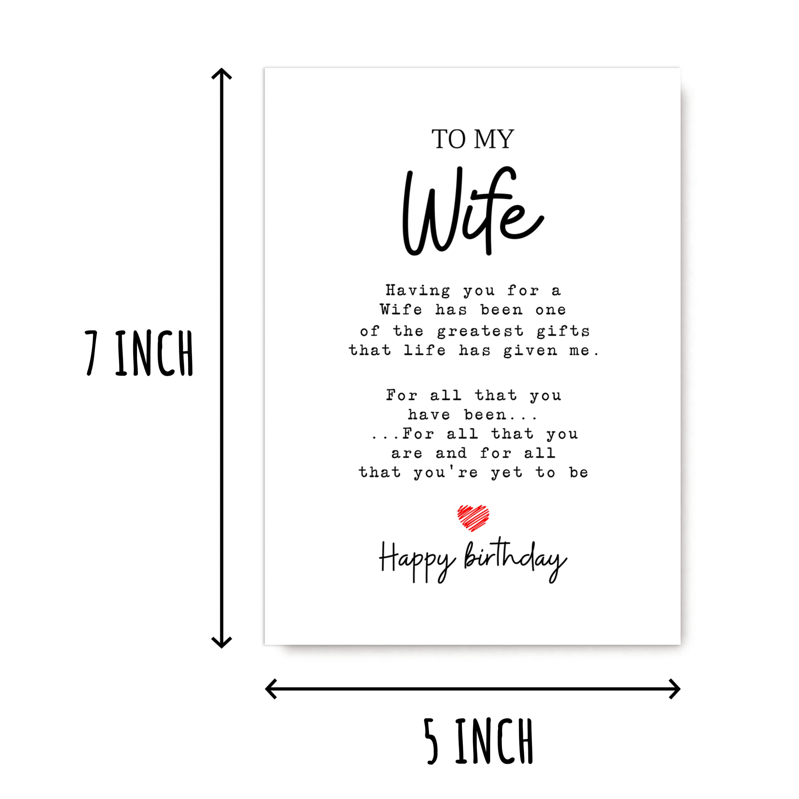 To My Wife - Wife Birthday Card - Wife Is The Greatest Gifts In My Life - Birthday Card For Wife - Gift For Wife Card- Christmas Gifts For Wife