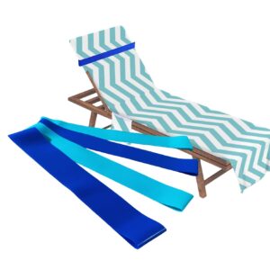 4 Pack Towel Bands, Towel Bands for Beach Chair, Rubber Towel Clips for Pool Chair, Must Haves Beach & Cruise Accessories, Towel Holder for Cruise Chairs, Perfect Alternatives for Towel Clips