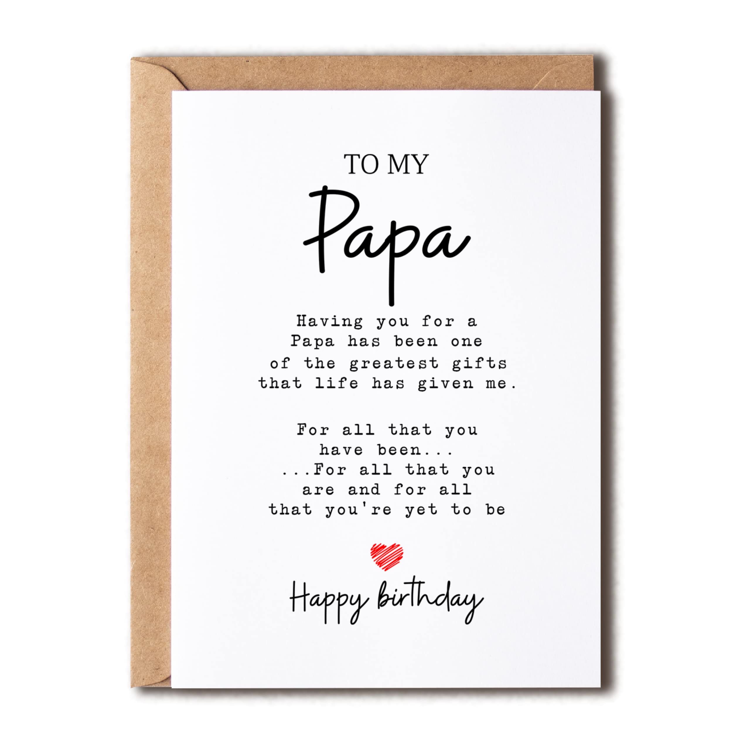 To My Papa - Papa Birthday Card - Papa Is The Greatest Gifts In My Life - Birthday Card For Papa - Gift For Papa Card- Christmas Gifts For Papa