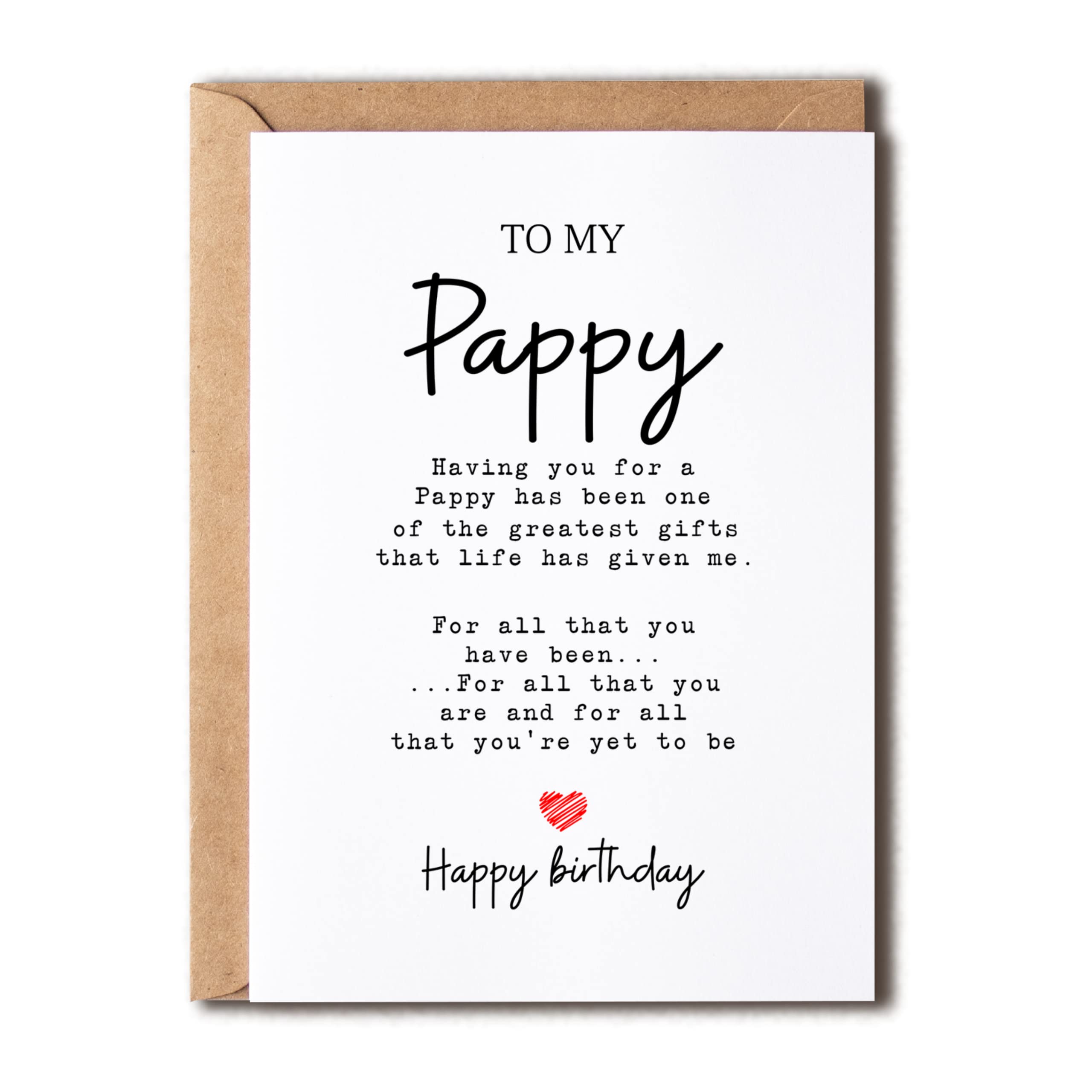 To My Pappy - Pappy Birthday Card - Pappy Is The Greatest Gifts In My Life - Birthday Card For Pappy - Gift For Pappy Card- Christmas Gifts For Pappy