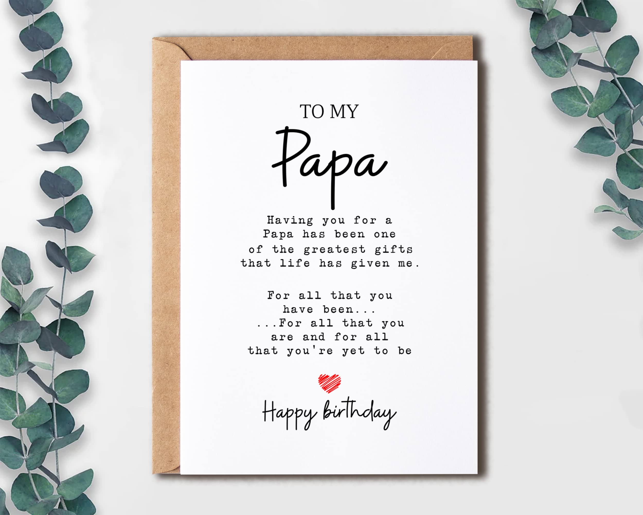 To My Papa - Papa Birthday Card - Papa Is The Greatest Gifts In My Life - Birthday Card For Papa - Gift For Papa Card- Christmas Gifts For Papa