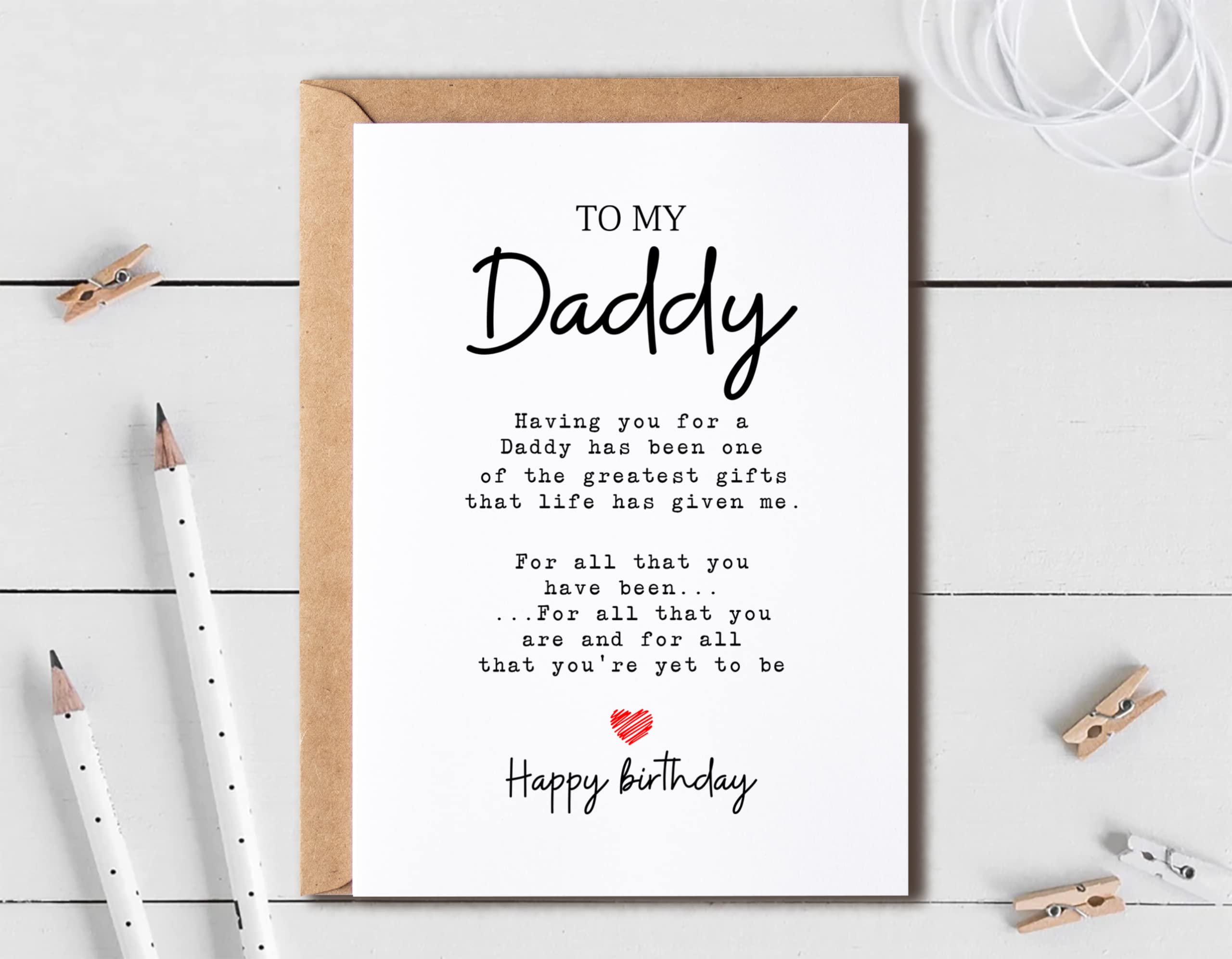 To My Daddy - Daddy Birthday Card - Daddy Is The Greatest Gifts In My Life - Birthday Card For Daddy - Gift For Daddy Card- Christmas Gifts For Daddy