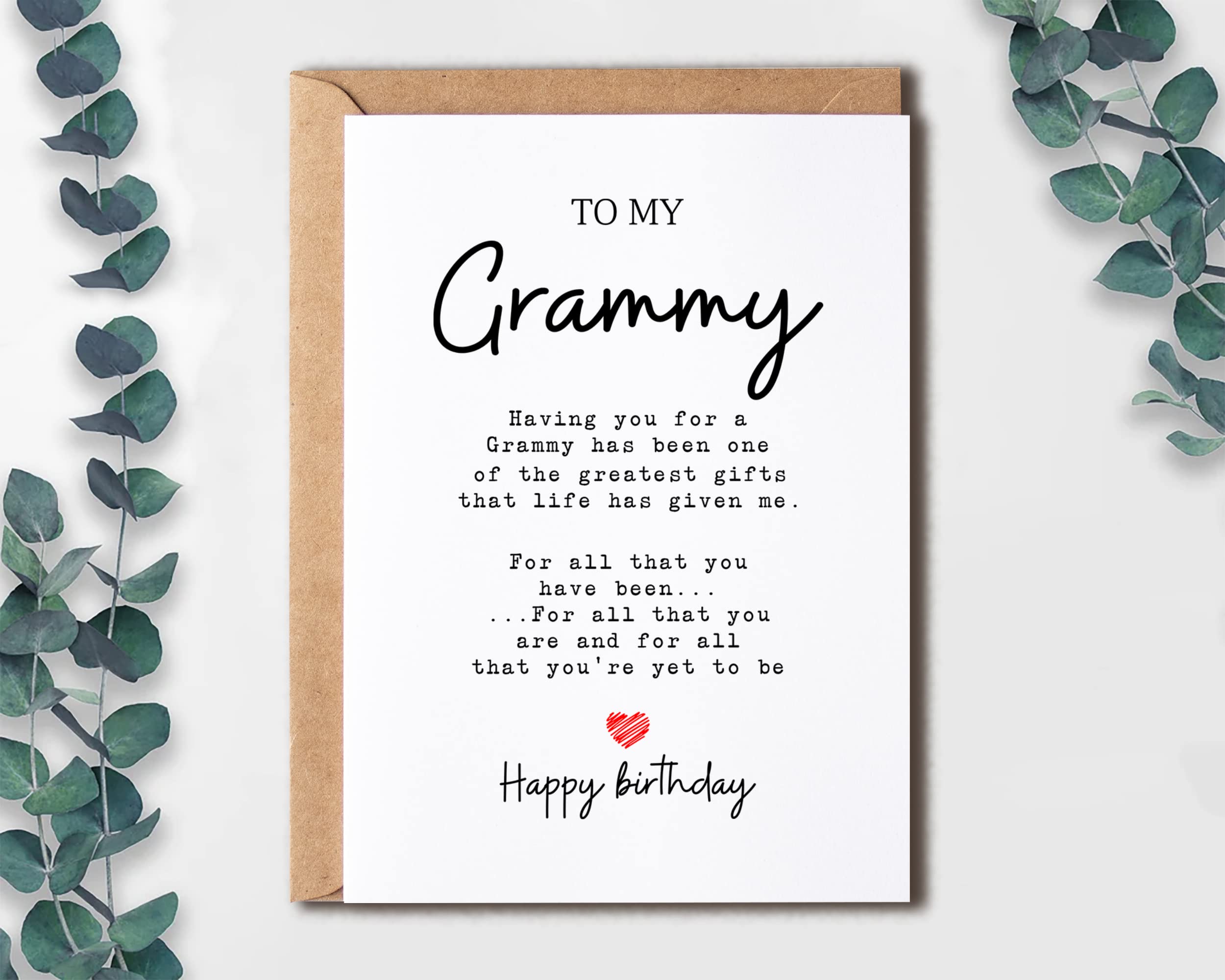 To My Grammy - Grammy Birthday Card - Grammy Is The Greatest Gifts In My Life - Birthday Card For Grammy - Gift For Grammy Card- Christmas Gifts For Grammy