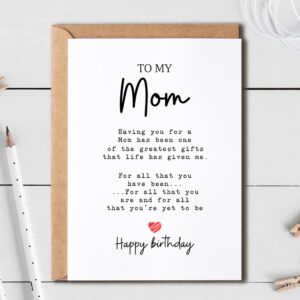 To My Mom - Mom Birthday Card - Mom Is The Greatest Gifts In My Life - Birthday Card For Mom - Gift For Mom Card- Christmas Gifts For Mom